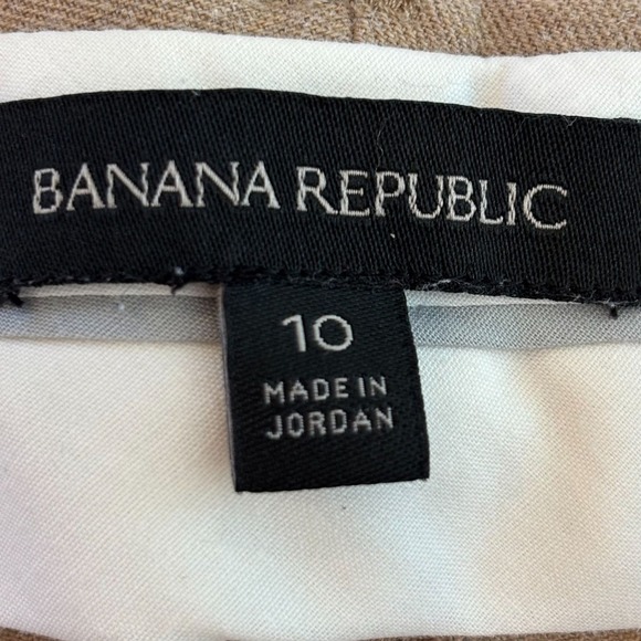 Banana Republic Sloan Ankle Pants Women's Tan‎ Stretch Tapered Leg Career 10 - Picture 7 of 10